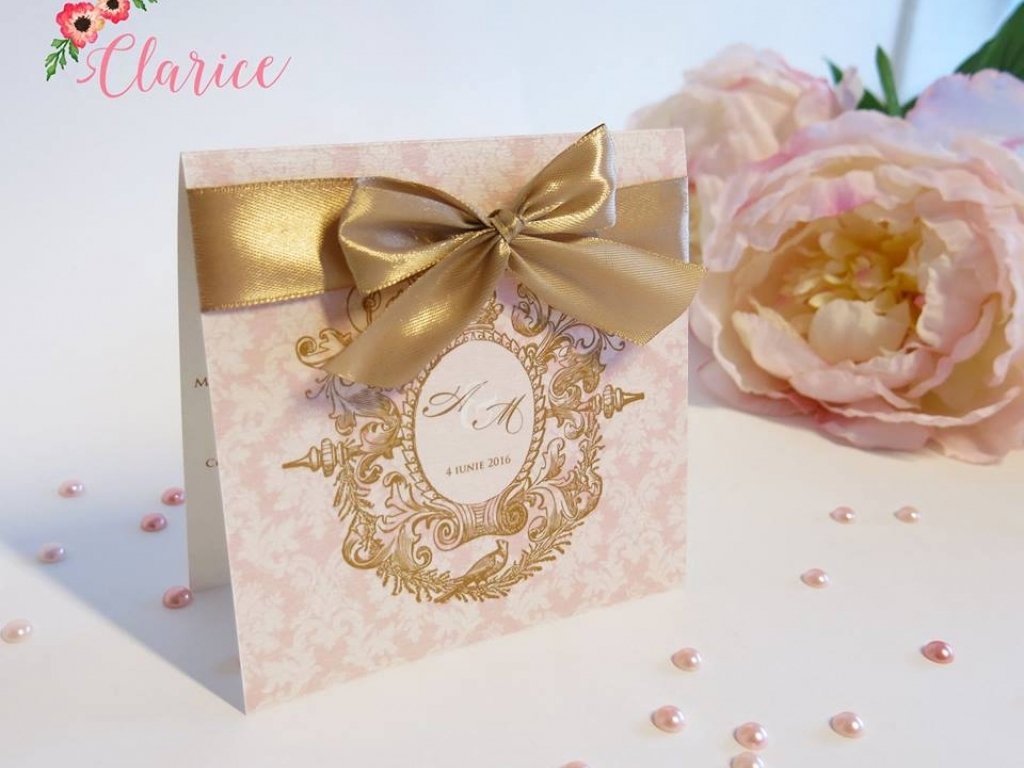 Invitatie de nunta Tea Rose