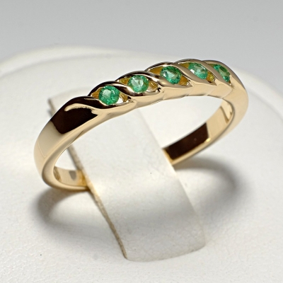 Inel aniversar din aur cu Smaralde 096 SM
