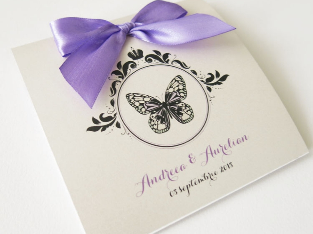 Invitatie de nunta Butterfly