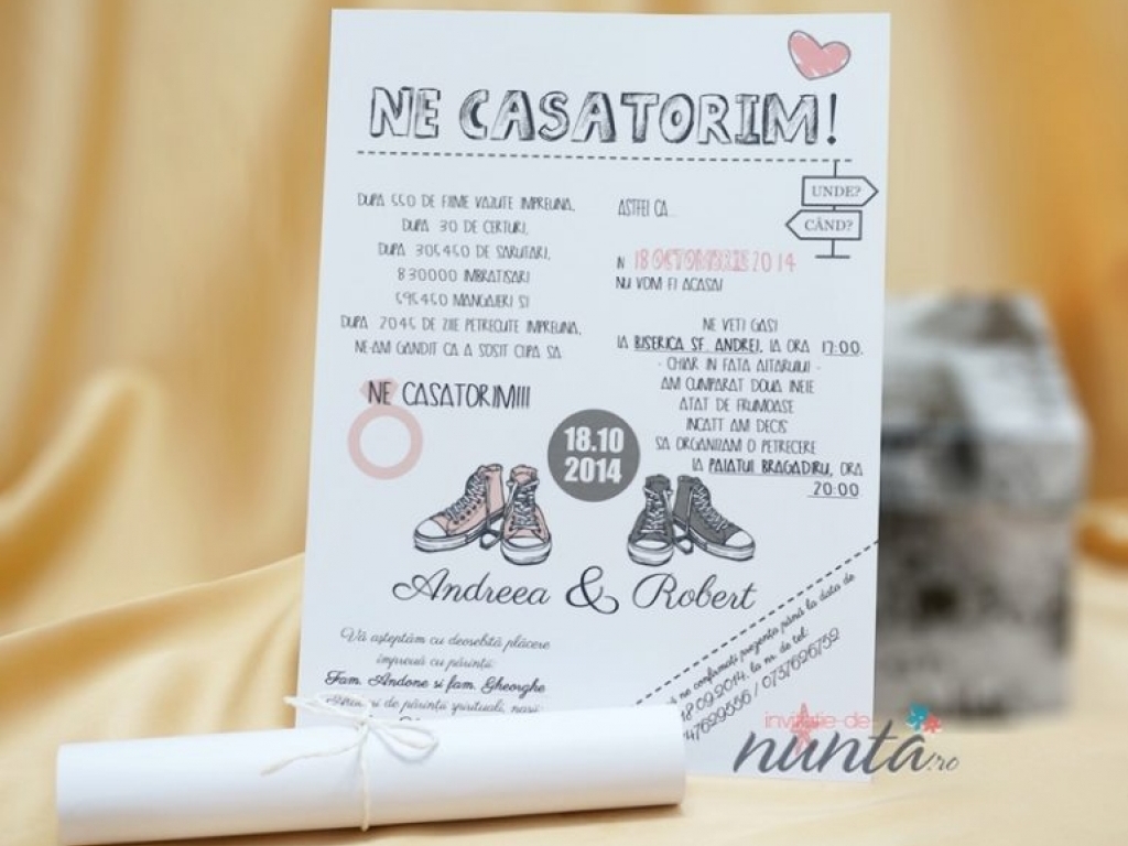 Invitatie de nunta Love Sketches