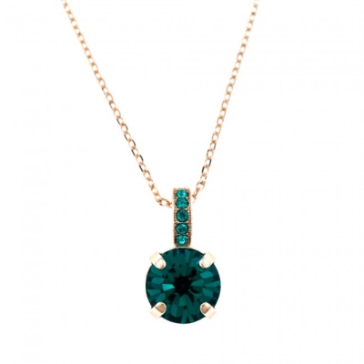 Pandantiv cu lant December Lucky Birthstone - The Color of Your Life placat cu aur 24K | 5056-229229RG