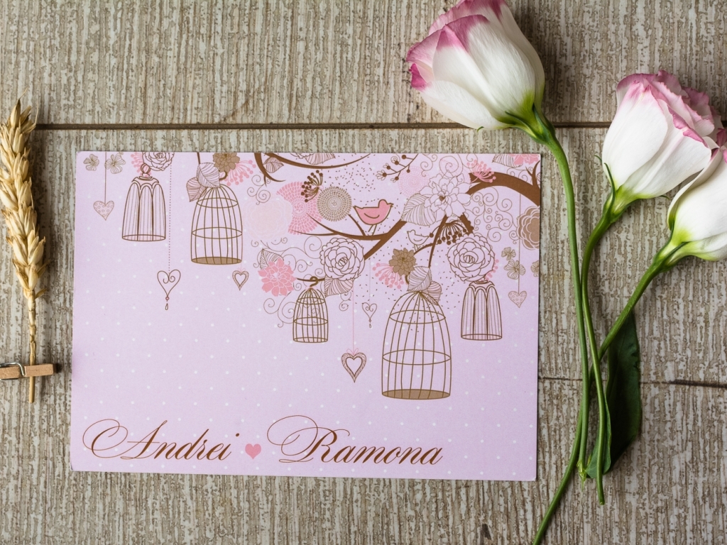 Invitatie de nunta vintage