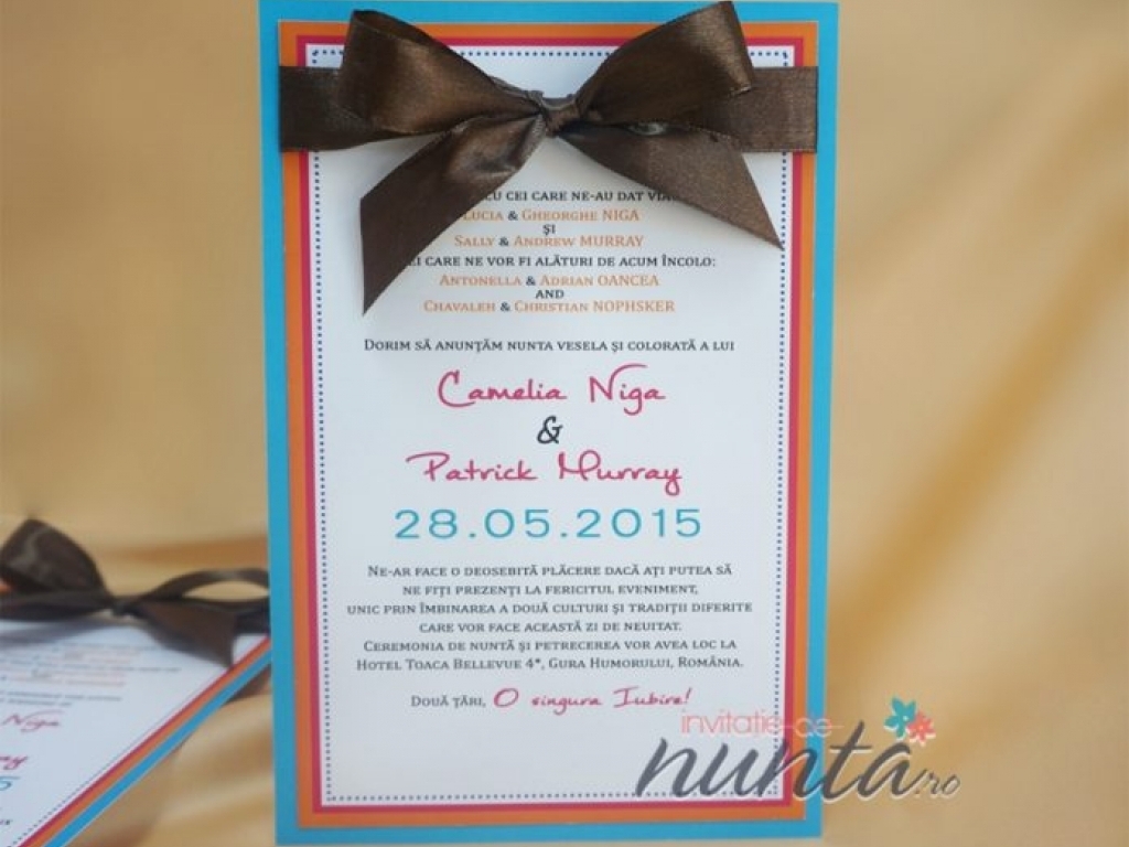 Invitatie de nunta Love Colors