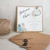 Invitatie de nunta vintage Flowers Bloom