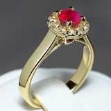 Inel din aur cu rubin si diamante 524RBDI