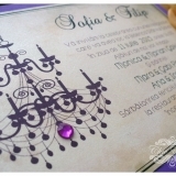 Invitatie de nunta handmade Chandelier