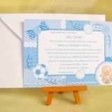 Invitatie de botez Blue Baby