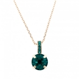 Pandantiv cu lant December Lucky Birthstone - The Color of Your Life placat cu aur 24K | 5056-229229RG