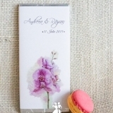 Invitatie de nunta ciocolata Orchid Love