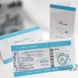 Invitatie de nunta bilet de avion Love Journey