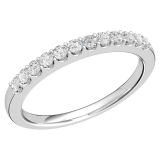 Inel semi eternity Dama Aur Alb, 18kt cu 12 Diamante Rotund Briliant in Setare Gheare RD532W