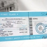 Invitatie de nunta bilet de avion Love Journey