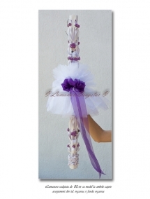 Lumanare sculptata de 80cm cu aranjament nonfloral