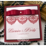 Invitatie de nunta handmade Marsala Vibe