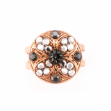 Inel Black Diamond placat cu aur 24K | 7506-747RG