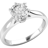 Inel de Logodna Solitaire Dama Aur Alb 18kt cu un Diamant Rotund Briliant in Setare Gheare  RD537W