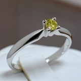 Inel de logodna din aur cu diamant galben  004DY
