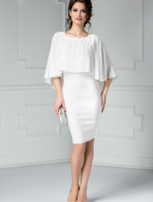 Rochie Leonard Collection alba de cununie civila de lux