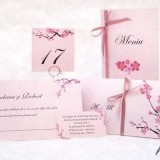 Card de confirmare cu flori de cires Cherry Blossom