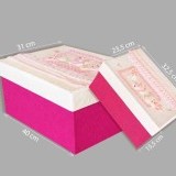 Set doua cutii roz pentru trusou