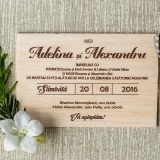 Invitatie pe lemn