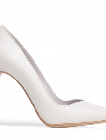 Pantofi stiletto albi de mireasa Classy